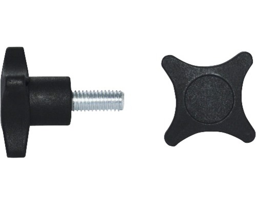 Skrutkovací gombík s kovovým závitovým kolíkom