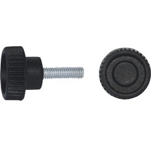 Ryhovaná skrutka so závitom, bočný a čelný pohľad