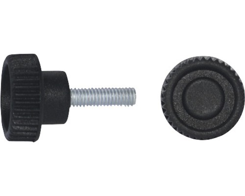 Ryhovaná skrutka so závitom, bočný a čelný pohľad