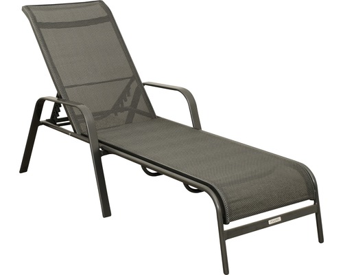 Záhradné ležadlo z kovu a textilu na vonkajšie použitie