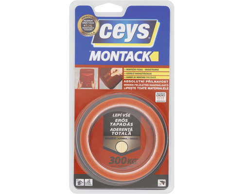 Montážna páska Ceys Montack pre nosnosť až 300 kilogramov Montážna páska Ceys Montack pre nosnosť až 300 kilogramov