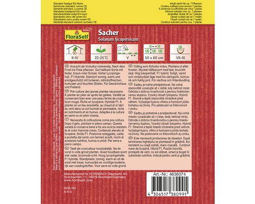 Balenie semien Sacher Solanum lycopersicum značky FloraSelf Select