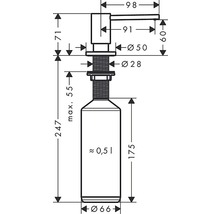Dávkovač mydla Hansgrohe 0,5 l-thumb-1 Dávkovač mydla Hansgrohe 0,5 l-thumb-1