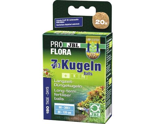 JBL ProFlora 7 plus 13 Guľôčok, dlhodobé hnojivo pre akvarijné rastliny