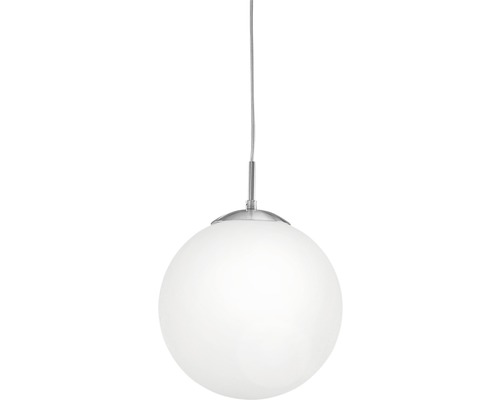 Závesná lampa s okrúhlym tvarom a bielym tienidlom