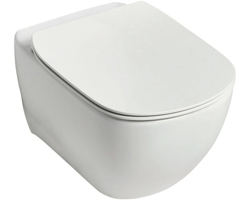Závesné hlboké splachovacie WC z keramiky s WC sedadlom