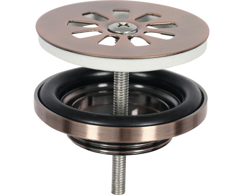 Kovová zátka umývadla