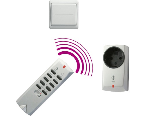 Sada bezdrôtových zásuviek s diaľkovým ovládaním a vypínačom