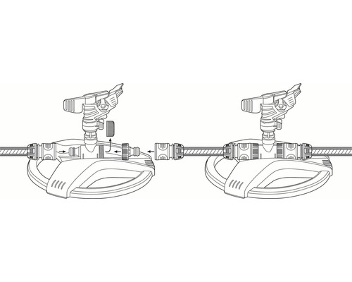 Ilustrácia inštalácie záhradného zavlažovača s hadicovou prípojkou