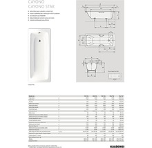 Kúpeľňová vaňa Cayono 170x75 cm KW 750+ PE-thumb-1