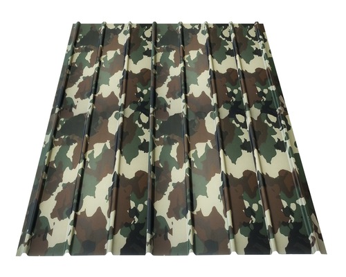 Stenový panel Precit Roof H12 Camouflage 1500 x 910 x 0,4 mm Trapézový plech s maskovacím vzorom na strešnú krytinu