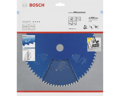 Logo Bosch. Kotúčová píla Expert Aluminium, priemer 250 milimetrov