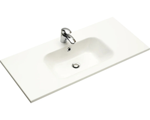 Umývadlová doska s otvorom pre batériu a prepadom