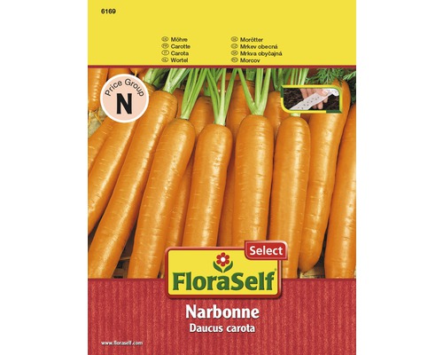 Mrkva 'Narbonne' výsevný pások FloraSelf Select
