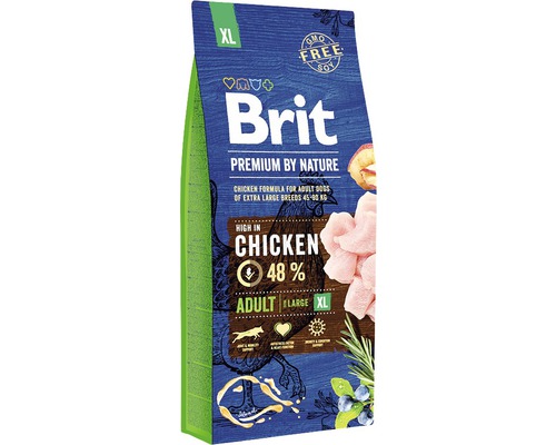 Granule pre psov Brit Premium by Nature Adult XL 15 kg Brit Premium by Nature krmivo pre psov pre veľmi veľké plemená
