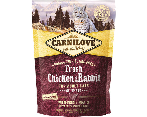Granule pre mačky Carnilove Cat Grain Free Chicken&Rabbit 400 g