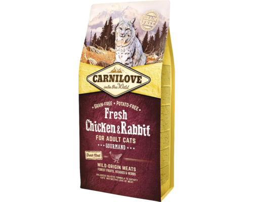 Granule pre mačky Carnilove Fresh Chicken & Rabbit Krmivo pre mačky Carnilove s čerstvým kuracím mäsom a králikom pre dospelé mačky