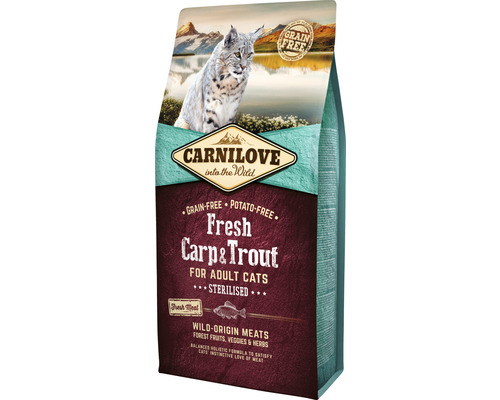 Granule pre mačky Carnilove Cat Grain Free Carp&Trout 2 kg-0
