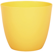 Žltý plastový kvetináč