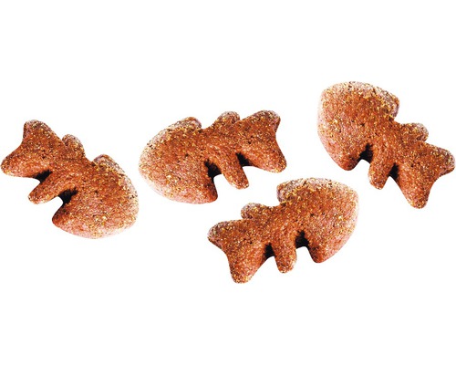 Niekoľko mačacích pochúťok v tvare ryby