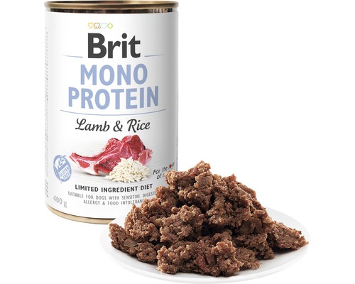 Brit Monoprotein psie krmivo jahňacie s ryžou konzerva
