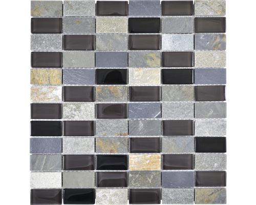 Mozaika sivá čierna béžová 31x32,5 cm