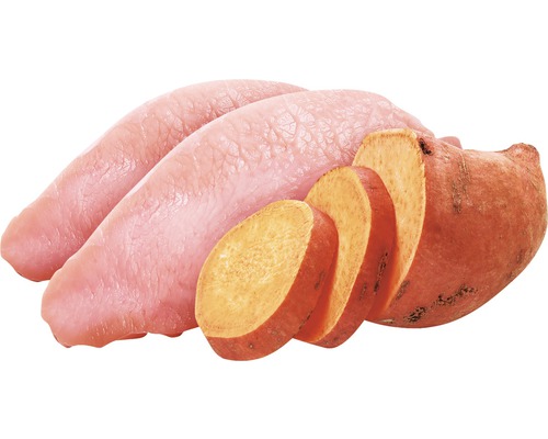 Celý a krájaný sladký zemiak