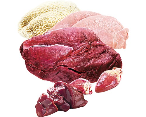 Rôzne surové orgány pre domáce zvieratá