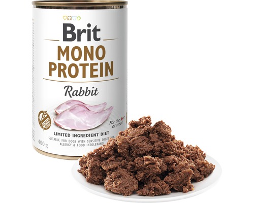 Brit Mono Protein psie krmivo s králikom v konzerve