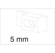 Výkres montážneho prvku s hrúbkou 5 mm