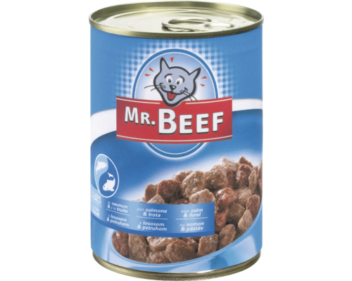 Konzerva pre mačky Mr. Beef losos a pstruh 400 g-0