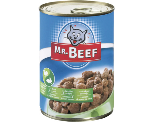 Konzerva pre mačky Mr. Beef morčacie a králičie 400 g