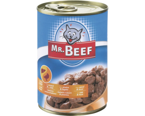 Konzerva pre mačky Mr. Beef kačacie a pečeň 400 g-0