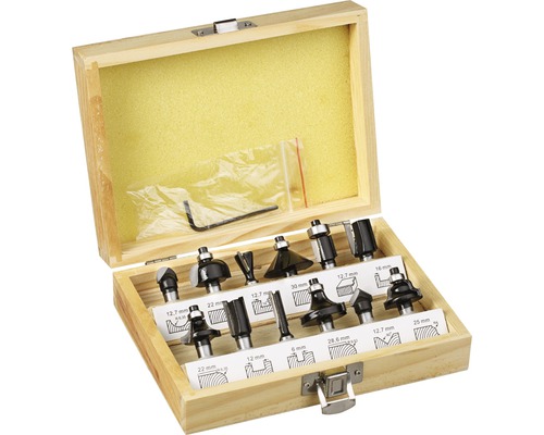 Sada fréz v drevenej krabici
