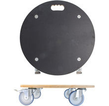 Okrúhla kľačiaca stolička s kolieskami a držadlom