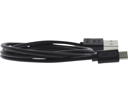 Čierny USB kábel s USB-A a USB-C konektormi.