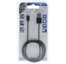 USB kábel Micro USB na USB A konektor, jeden meter dlhý