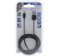 Dátový kábel MICRO USB V 2,5 m čierna-thumb-4