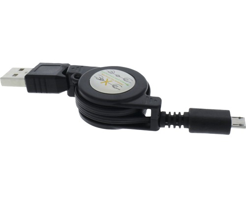 Navíjací kábel USB na Micro-USB