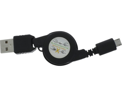 Zaťahovací USB na micro USB konektor