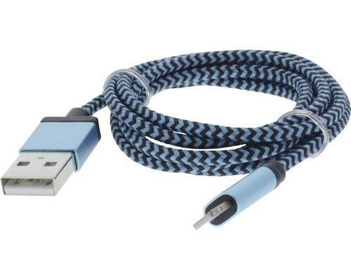 USB kábel s textilným opletením