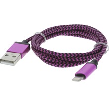 Pletený USB kábel s USB-A a Lightning konektorom