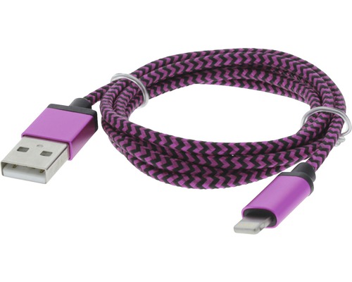 Pletený USB kábel s USB-A a Lightning konektorom