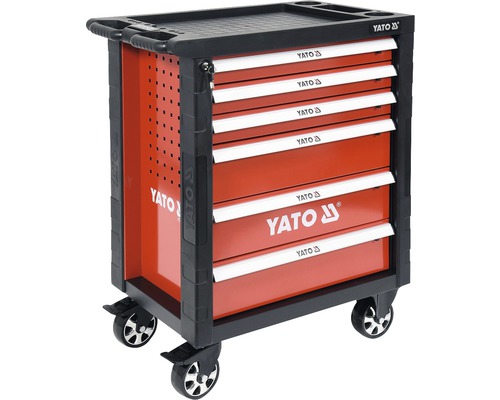 Dielenský vozík s niekoľkými zásuvkami a kolieskami