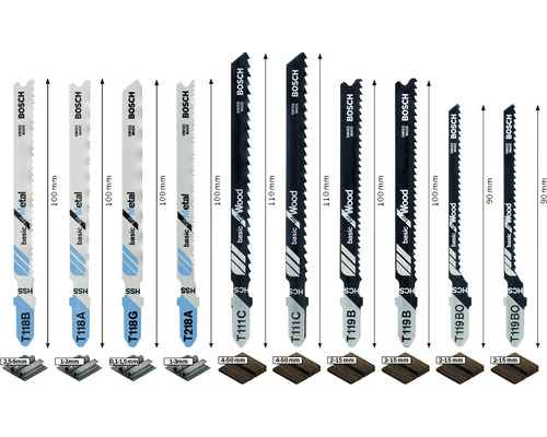 Sada pílových listov do priamočiarej píly Bosch na drevo a kov