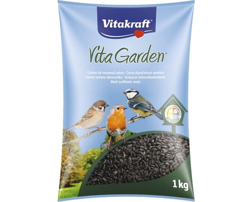 Vitakraft Vita Garden krmivo pre vtáky slnečnicové semená v balení s hmotnosťou 1 kg Vitakraft Vita Garden krmivo pre vtáky slnečnicové semená v balení s hmotnosťou 1 kg