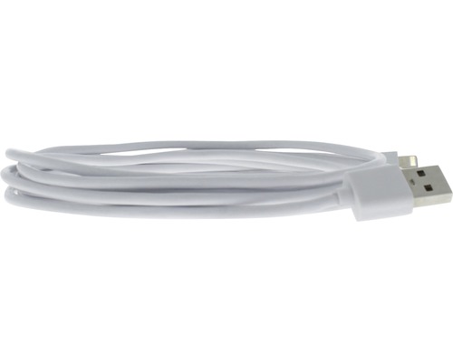 Biely USB kábel s konektorom Lightning