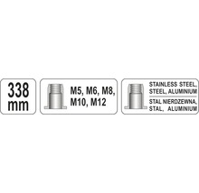 Pákové nitovacie kliešte M5-M12, 338 mm-thumb-4
