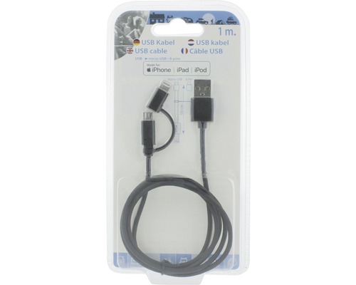 Jeden meter USB kábel pre iPhone, iPad a iPod v balení.