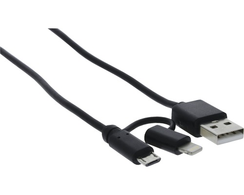 USB kábel s Micro USB, Lightning a USB-A konektorom
